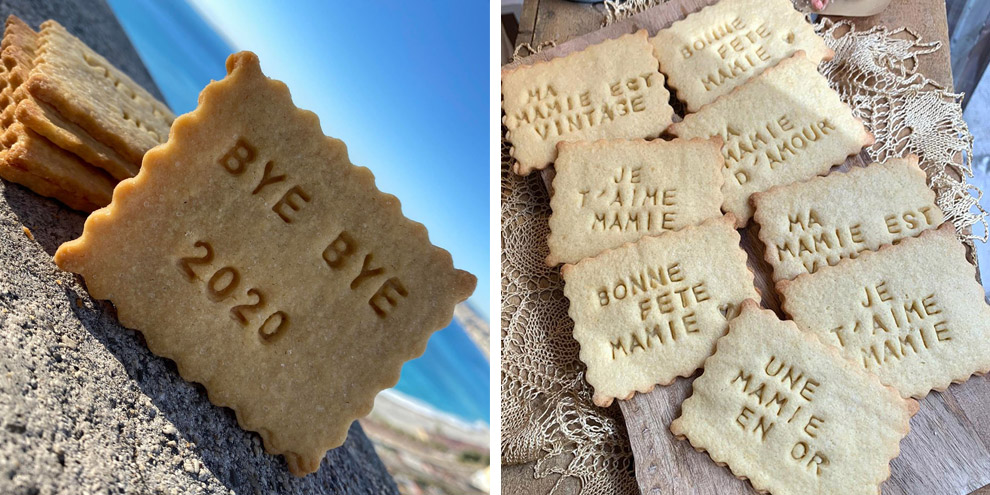 Biscuit à texte